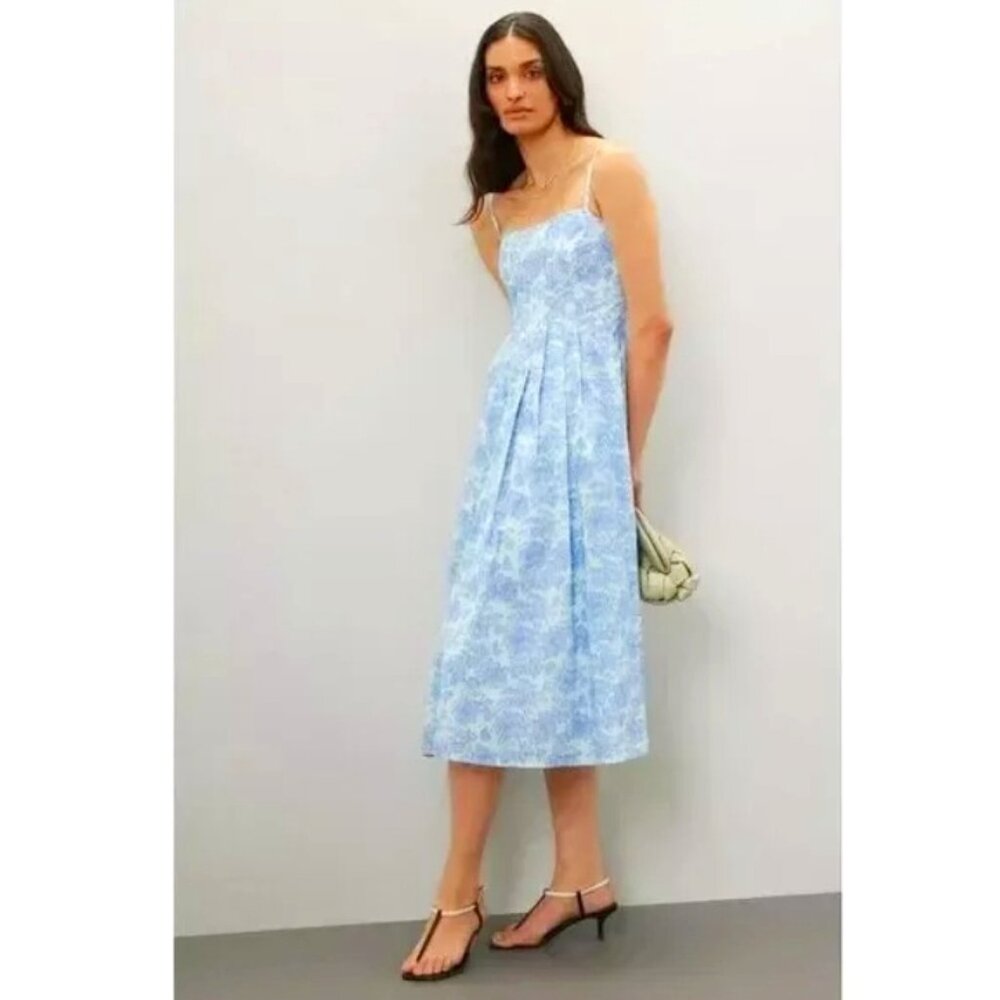 Derek Lam Blue Floral Midi Dress